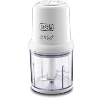 Black+Decker 300W 500ml 2 Speed Vertical Chopper for Chopping, Mincing & Pureeing, White - SC310-B5