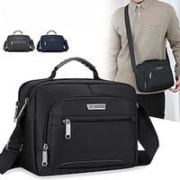 Men's Crossbody Bag Messenger Bag Oxford Cloth Daily Holiday Zipper Large Capacity Foldable Anti-Dust Solid Color Black Dark Blue Gray miniinthebox
