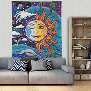 Tarot Divination Wall Tapestry Art Decor Blanket Curtain Hanging Home Bedroom Living Room Decoration Mysterious Bohemian Celestial Moon Sun miniinthebox