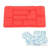 Silicone Bricks Ice Cube Tray Building Bricks Chocolate Candy Soap Mold Kids Toy Set