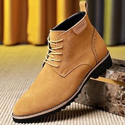 Men's Boots Retro Dress Shoes Walking Casual Daily Leather Comfortable Booties / Ankle Boots Lace-up Black Brown Grey Spring Fall miniinthebox Men's Boots Retro Dress Shoes Walking Casual Daily Leather Comfortable Booties / Ankle Boots Lace-up Black Brown Grey Spring Fall miniinthebox