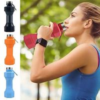 Gym Water Bottles 650ml Silica Gel Foldable Dumbbell Shaped Water Bottle Travel Accessories Water Cups For Picnic Fitness Camping Yoga Dumbbell Shaped Kettle Outdoor Fitness Cycling Water Bottle Lightinthebox - thumbnail