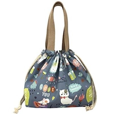 Unisex Synthetic Lunch Bag Character Animal Daily Polar bear Pink flower Pink cat cat and fishbone Lightinthebox