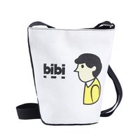 Girls Canvas Cute Bag Letter Character Crossbody Bag Cartoon Bag