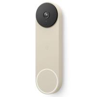 Google Nest Doorbell (Battery), Wireless Doorbell Camera, 720p Video Doorbell, Linen, Wi-Fi, Portable, White - GA03695