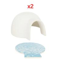 Trixie Igloo With Ceramic Cooling Plate For Small Pets 13X9X15cm (Pack Of 2)