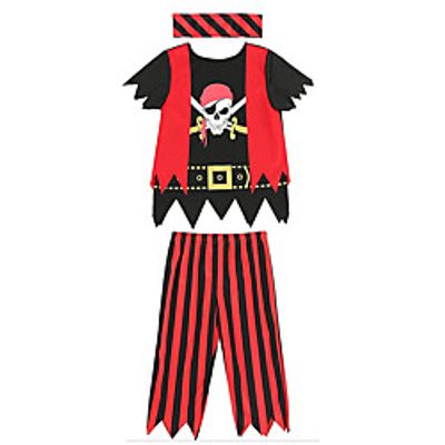 Pirates of the Caribbean Cosplay Costume Kid's Boys' Halloween Halloween Halloween Festival / Holiday Terylene RedBlack Easy Carnival Costumes Cool Skulls / Headpiece miniinthebox