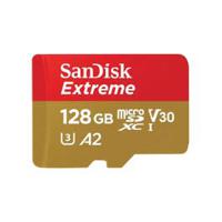 SanDisk Extreme microSD UHS I Card 128GB for 4K Video on Smartphones, Action Cams & Drones 190MB/s Read, 90MB/s Write, Lifetime Warranty