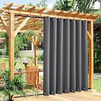 Waterproof Indoor Outdoor Curtains, Windproof Outdoor Canvas Curtains Top and Bottom Grommet, Outside Drapes for Patio Porch Pergola Arbor Lanai Gazebo Yard Lightinthebox