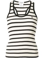 Chanel Pre-Owned 1998 striped CC vest - White