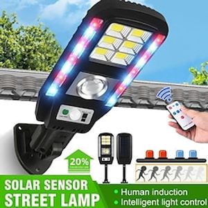 COB LED Solar Power Street Wall Lights Outdoor, 5800W3500W2000W Wall Light Motion PIR Sensor Powered Lighting 3 Modes Garden Waterproof Lamp with Remote Control Lightinthebox