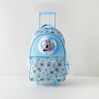 Skylar Koala Print Trolley Backpack with Zip Closure - 31x18x43 cms