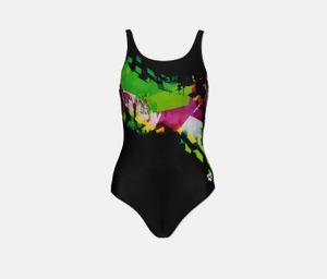Womens Cyklon One Piece  Black/Soft Green