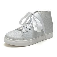 Women's Wedding Shoes Dress Shoes White Shoes High Top Sneakers Wedding Party Daily Bridal Shoes Bridesmaid Shoes Wedding Sneakers Winter Zipper Lace-up Flat Heel Round Toe Casual Comfort Preppy Lightinthebox - thumbnail