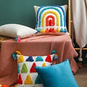 Nordic Moroccan Cotton Canvas Tassel Tufted Pillows Ins Bohemian Style Cushion Pillowcase Pillowcase Wholesale Lightinthebox