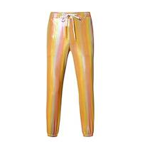 Retro Vintage Disco 1980s Shiny Metallic Pants Jogger Pants Disco Men's Halloween Performance Event / Party Pants Lightinthebox