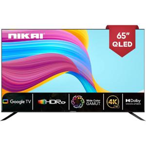 Nikai 65 Inch 4K QLED Ultra HD Smart Google TV| Hands Free Voice Control| Game Master| Dolby Vision + Atmos| 4K HDR10+| Effortless Connectivity wit...