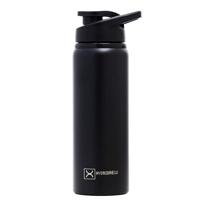 Hydrobrew Stainless Steel Sports Water Bottle - Black - 700Ml