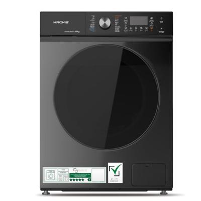 Krome Front Loading Washer Dryer Machine, 9 Kg Washing, 6Kg Drying, 1400 RPM Spin, Child Lock, Titanium - KR-WD96STI