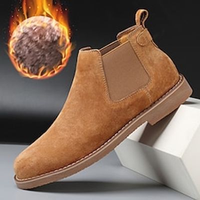 Men's Boots Chelsea Boots British Style Plaid Shoes Work Boots Fur Trim Fleece lined Cycling Shoes Walking Casual British Daily Office Career Leather Pigskin Warm Slip Resistant Mid-Calf Boots Lightinthebox Men's Boots Chelsea Boots British Style Plaid Shoes Work Boots Fur Trim Fleece lined Cycling Shoes Walking Casual British Daily Office Career Leather Pigskin Warm Slip Resistant Mid-Calf Boots Lightinthebox