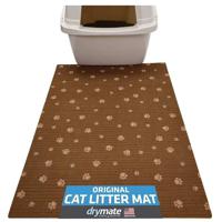 Drymate Cat Litter Mat Paw Stripe Tan Brown 20X28 Inches