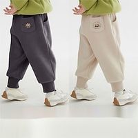 Toddler Boys Sweatpants Trousers Solid Color Keep Warm Pants School Cool Daily Royal Blue Khaki Beige Lightinthebox - thumbnail