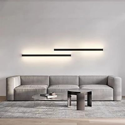 Ultrathin Up and Down LED Wall Lights Single Installation of Two Black LED Wall Lamps Modern Wall Lamp Lndoor Wall Lamp Wall Decoration AC110V AC220 Lightinthebox