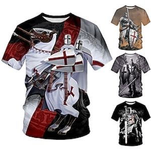 Inspired by The Last Templar Crusader Knights Templar Crusader T-shirt Cartoon Manga Anime Graphic T-shirt For Men's Women's Unisex Adults' 3D Print 100% Polyester Lightinthebox