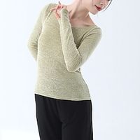 Activewear Top Pure Color Splicing Women's Performance Training Long Sleeve High Polyester Lightinthebox - thumbnail