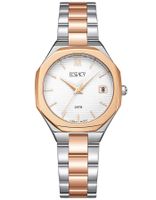 Ecstacy Women's Analog White Dial Watch E22503-KBKW - thumbnail