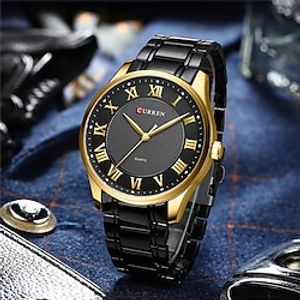 CURREN Men Quartz Watch Fashion Casual Business Sport Analog Wristwatch Waterproof Stainless Steel Watch Male Clock miniinthebox