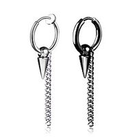 Men's Earrings Classic Mini Earrings Jewelry Black / Gold / Gray / Silver For Christmas Party Anniversary Carnival Festival 1pc miniinthebox - thumbnail
