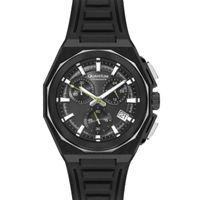 Quantum Men's VR34B14 Movement Watch, Chronograph Display and Silicone Strap - PWG1078.651, Black