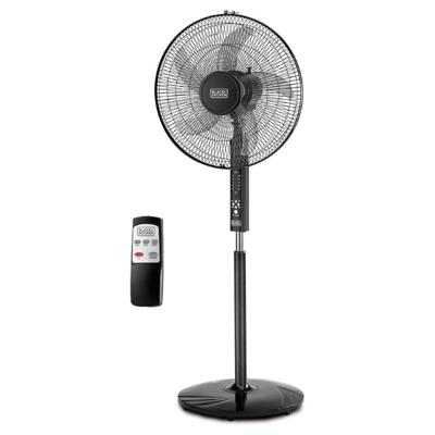 Krome 16 Inch Stand Fan With Remote Control- Black