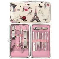 12Pcs Pedicure Manicure Set Nail Cuticle Clippers Cleaner Tool Grooming Kit With Case