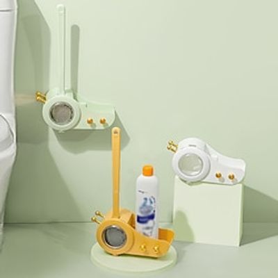 2PC Toilet Brush With No Dead Corners For Household Use 2023 New Wall Mounted Toilet Brush Bathroom Cleaning And Toilet Cleaning Set All In One miniinthebox