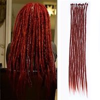 Copper Red Thin 0.6cm SE Dreadlocks Extensions 22 Synthetic Crochet Braided Hair Backcombed Extensions Lightinthebox - thumbnail