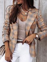 Casual Loose Plaid Blazer