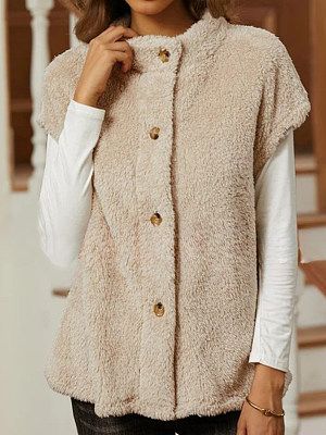 Women's Casual Versatile Plush Vest Jacket Women's Casual Versatile Plush Vest Jacket