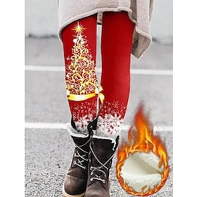 Women's Fleece Lined Leggings Full Length Warm Winter Leggings High Waist Active Xmas Streetwear Christmas White Wine S M Fall Winter Lightinthebox Women's Fleece Lined Leggings Full Length Warm Winter Leggings High Waist Active Xmas Streetwear Christmas White Wine S M Fall Winter Lightinthebox