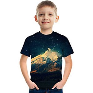 Kids Boys' T shirt Tee Short Sleeve Graphic Rainbow Children Tops Active 3-12 Years miniinthebox