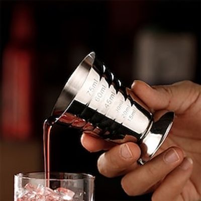 75ML Stainless Steel Measure Cup Cocktail Tool Bar Mixed Drink Accessories 3 In 1 Cocktail Tools Bar Jigger Cup Lightinthebox