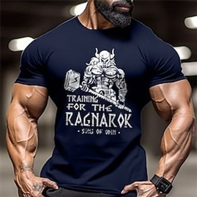 Cartoon Muscle Black White Red T shirt Tee Men's Graphic Cotton Blend Shirt Sports Classic Shirt Short Sleeve Comfortable Tee Sports Outdoor Holiday Summer Fashion Designer Clothing S M L XL XXL XXXL Lightinthebox