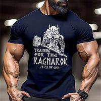 Cartoon Muscle Black White Red T shirt Tee Men's Graphic Cotton Blend Shirt Sports Classic Shirt Short Sleeve Comfortable Tee Sports Outdoor Holiday Summer Fashion Designer Clothing S M L XL XXL XXXL Lightinthebox - thumbnail