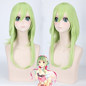 Vocaloid Gumi Cosplay Wigs Women's Side bangs 16 inch Heat Resistant Fiber Curly Green Teen Anime Wig miniinthebox