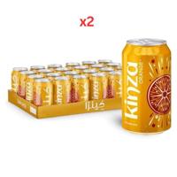 Kinza Carbonated Drink Orange 300Ml Pack of 24 - Bundle of 2 Cartons