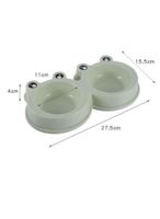 Pets Club Frog Shaped Double Bowl For Cat & Dog 98ML - 27.8X15.5X4Cm