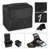 Women Multi-Layer Case Hand-held Holder Makeup Storage Bag Oxford Cloth Storage Container - thumbnail