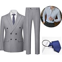 Retro Vintage Roaring 20s 1920s Outfits Suits  Blazers The Great Gatsby Gentleman Men's Cosplay Costume Masquerade Party Party  Evening Coat miniinthebox - thumbnail