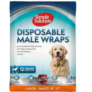 Simple Solution Disposable Male Dog Wraps - L